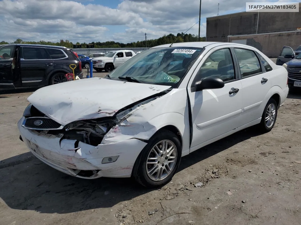 2007 Ford Focus Zx4 VIN: 1FAFP34N37W183405 Lot: 70297494