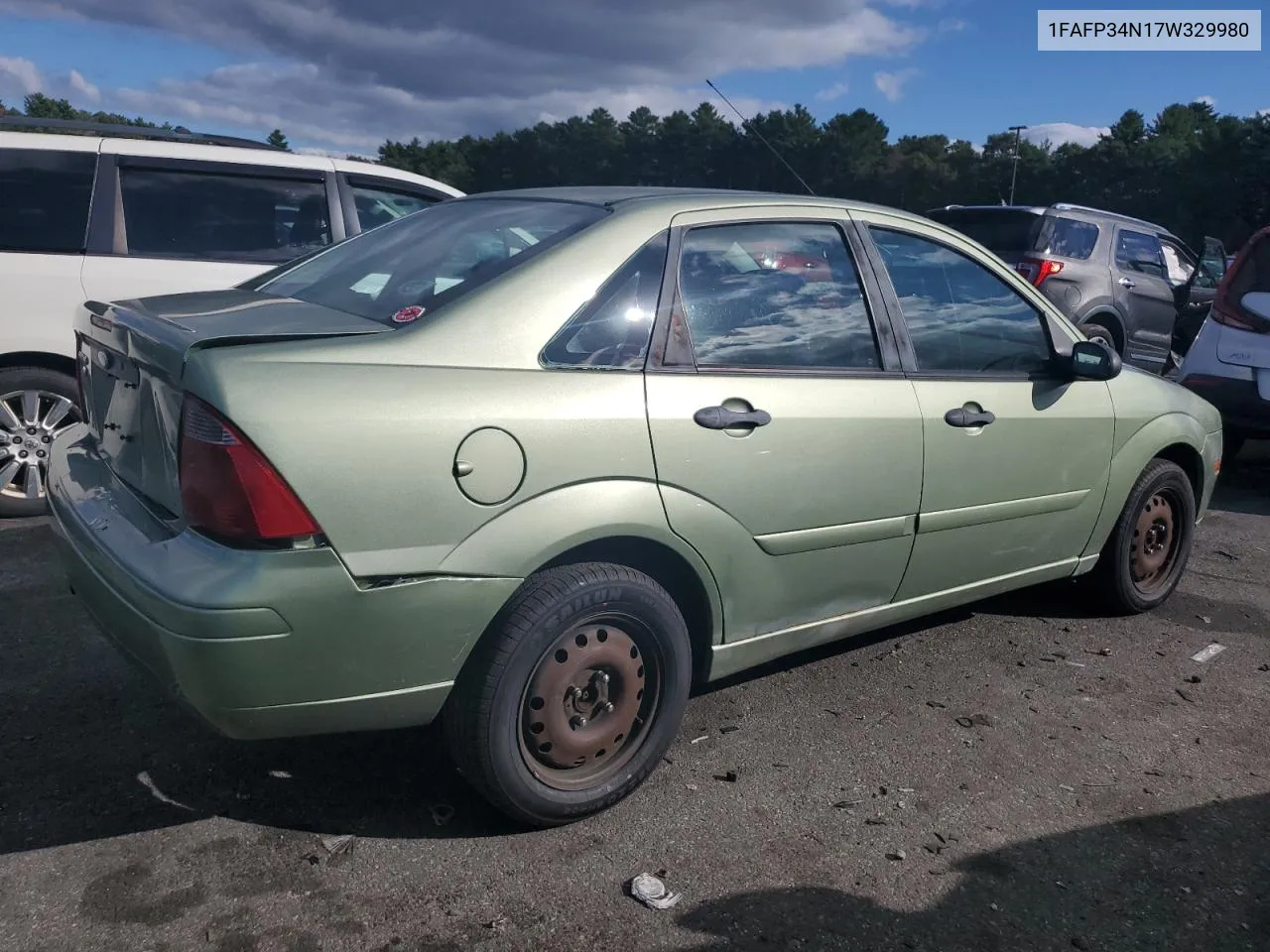 2007 Ford Focus Zx4 VIN: 1FAFP34N17W329980 Lot: 73334014