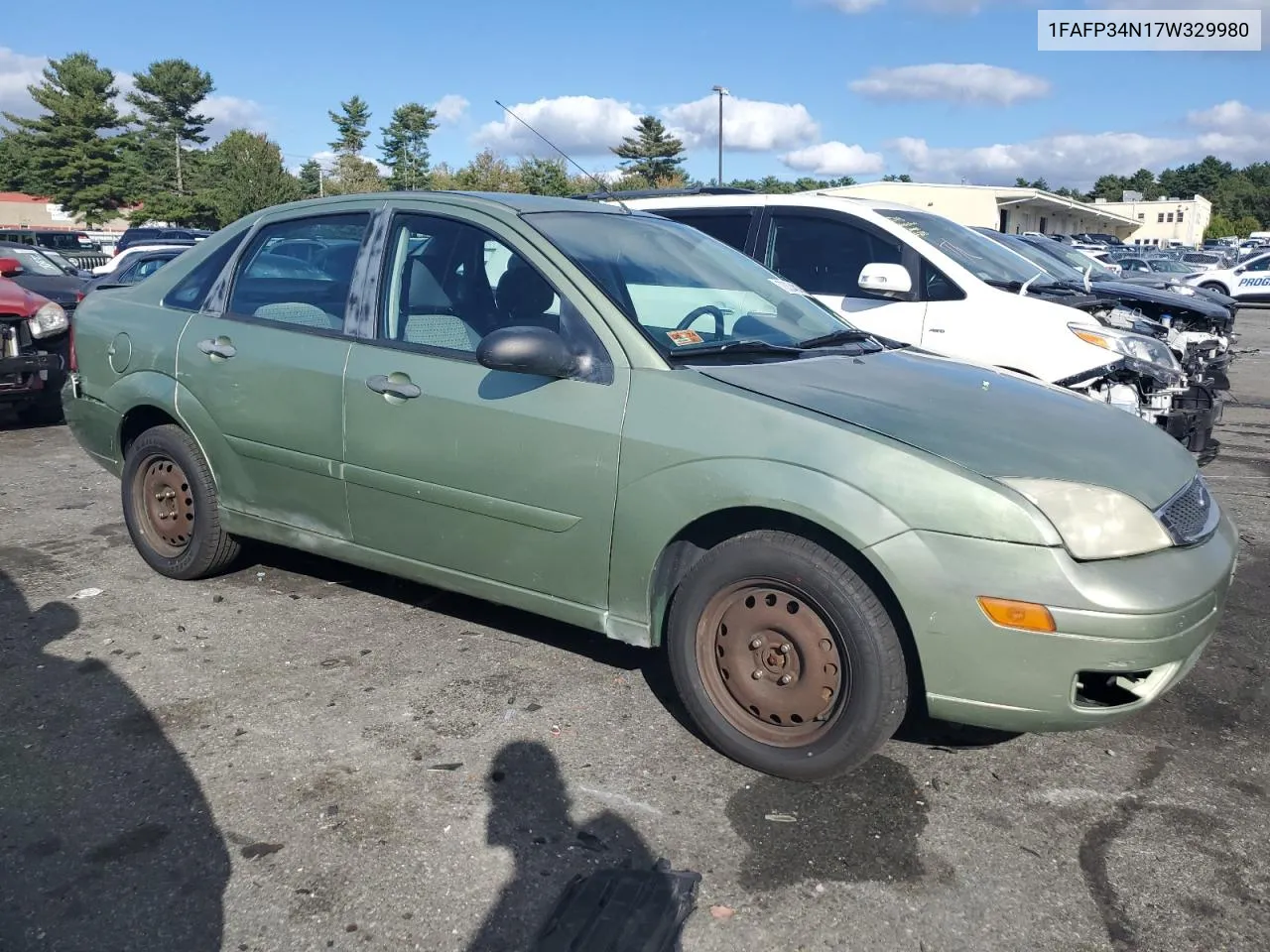 2007 Ford Focus Zx4 VIN: 1FAFP34N17W329980 Lot: 73334014