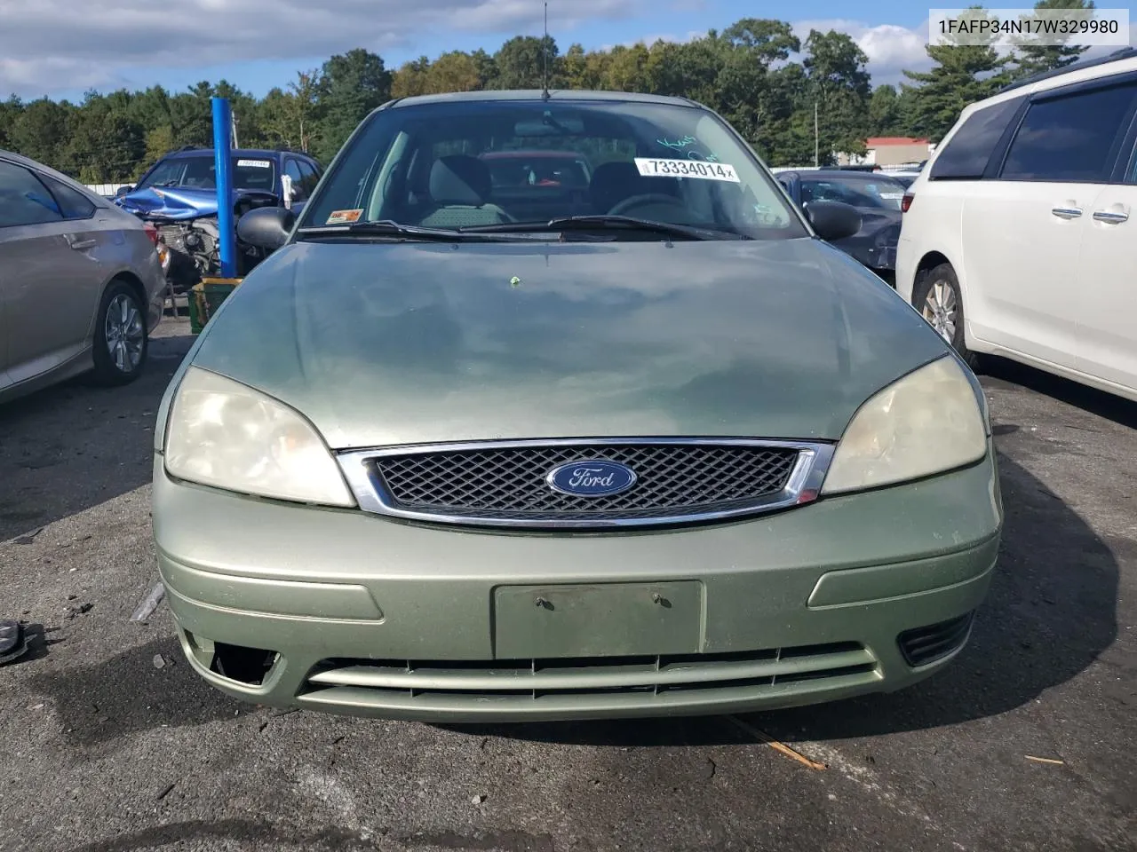 2007 Ford Focus Zx4 VIN: 1FAFP34N17W329980 Lot: 73334014