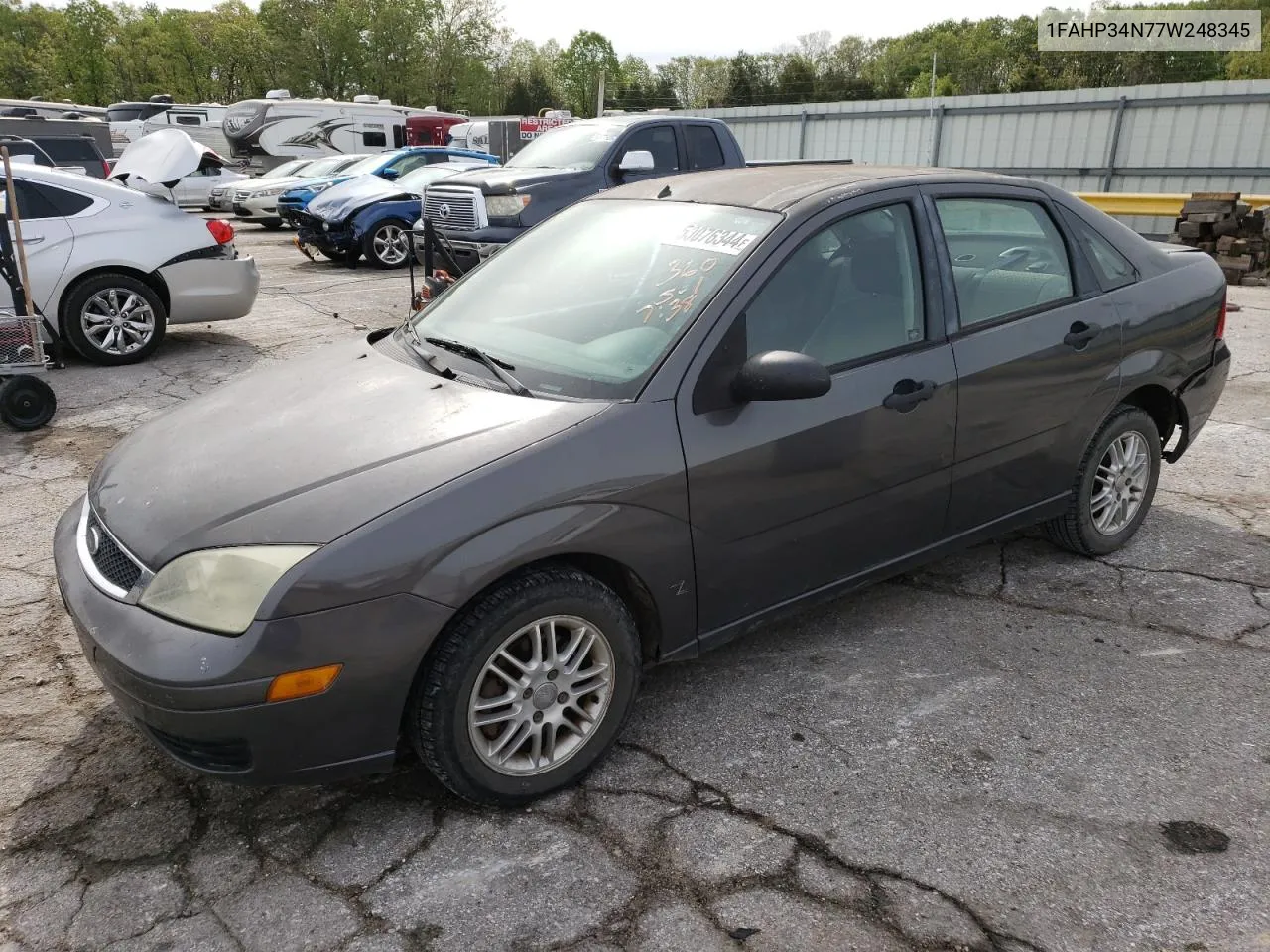 2007 Ford Focus Zx4 VIN: 1FAHP34N77W248345 Lot: 74732294