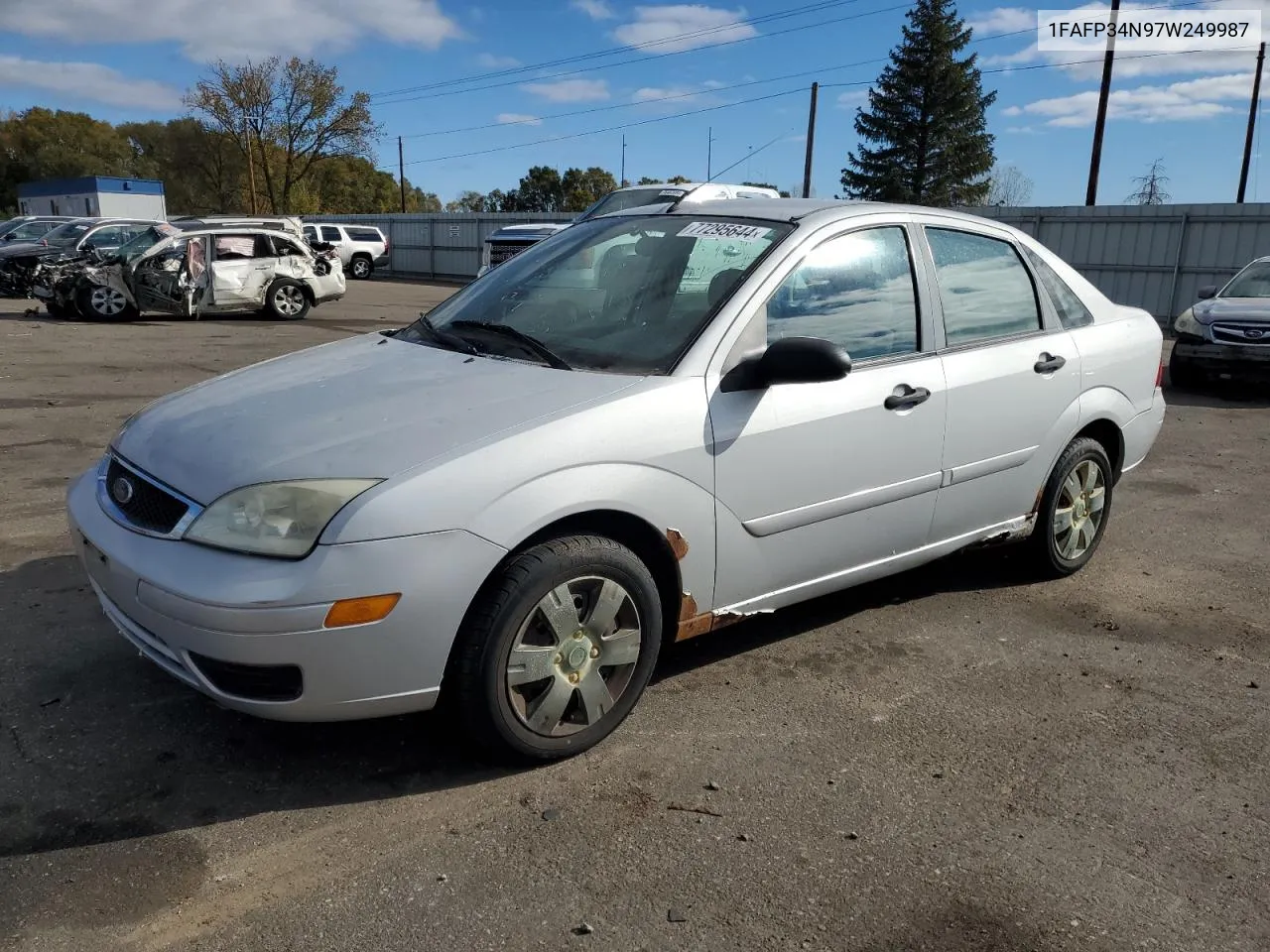 2007 Ford Focus Zx4 VIN: 1FAFP34N97W249987 Lot: 77295644