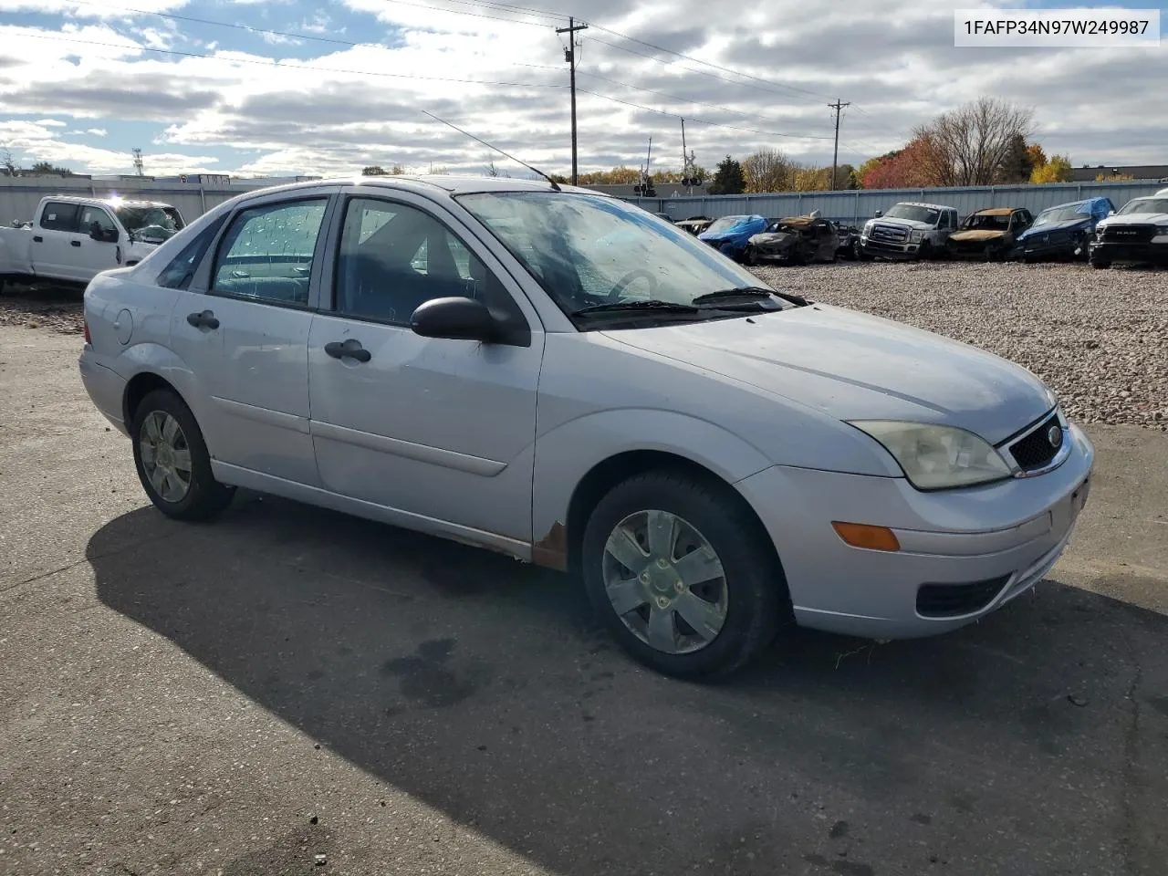 2007 Ford Focus Zx4 VIN: 1FAFP34N97W249987 Lot: 77295644