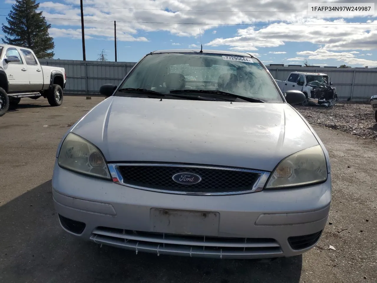 2007 Ford Focus Zx4 VIN: 1FAFP34N97W249987 Lot: 77295644