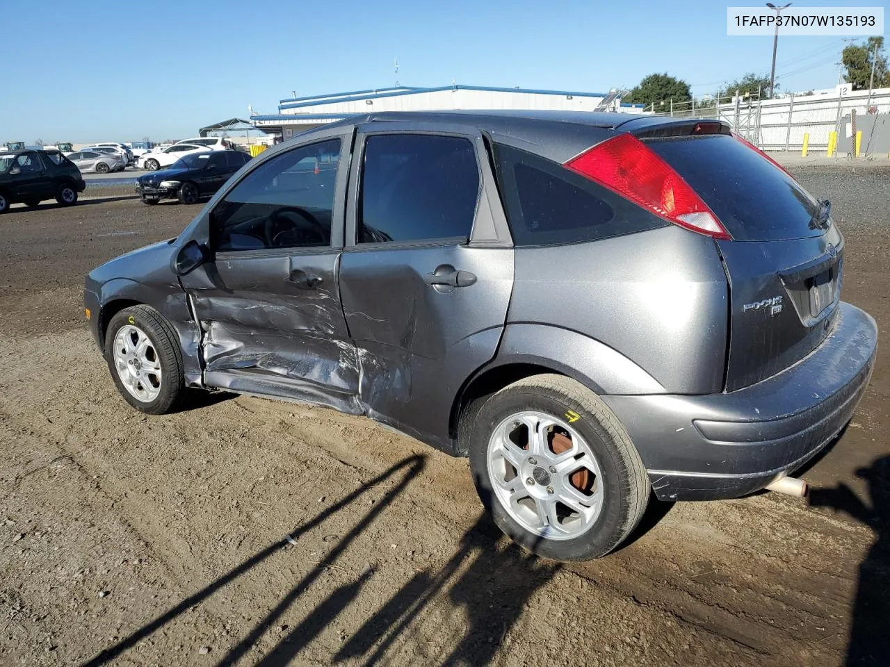 2007 Ford Focus Zx5 VIN: 1FAFP37N07W135193 Lot: 79046164