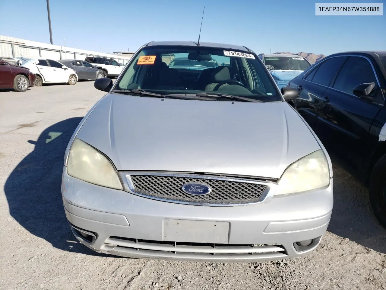 2007 Ford Focus Zx4 VIN: 1FAFP34N67W354888 Lot: 79143524