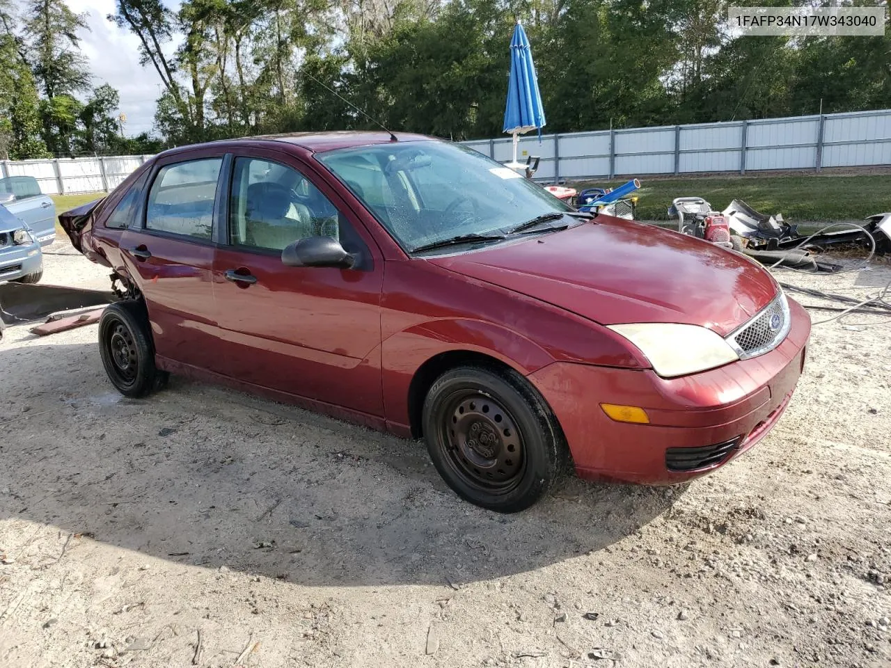 1FAFP34N17W343040 2007 Ford Focus Zx4