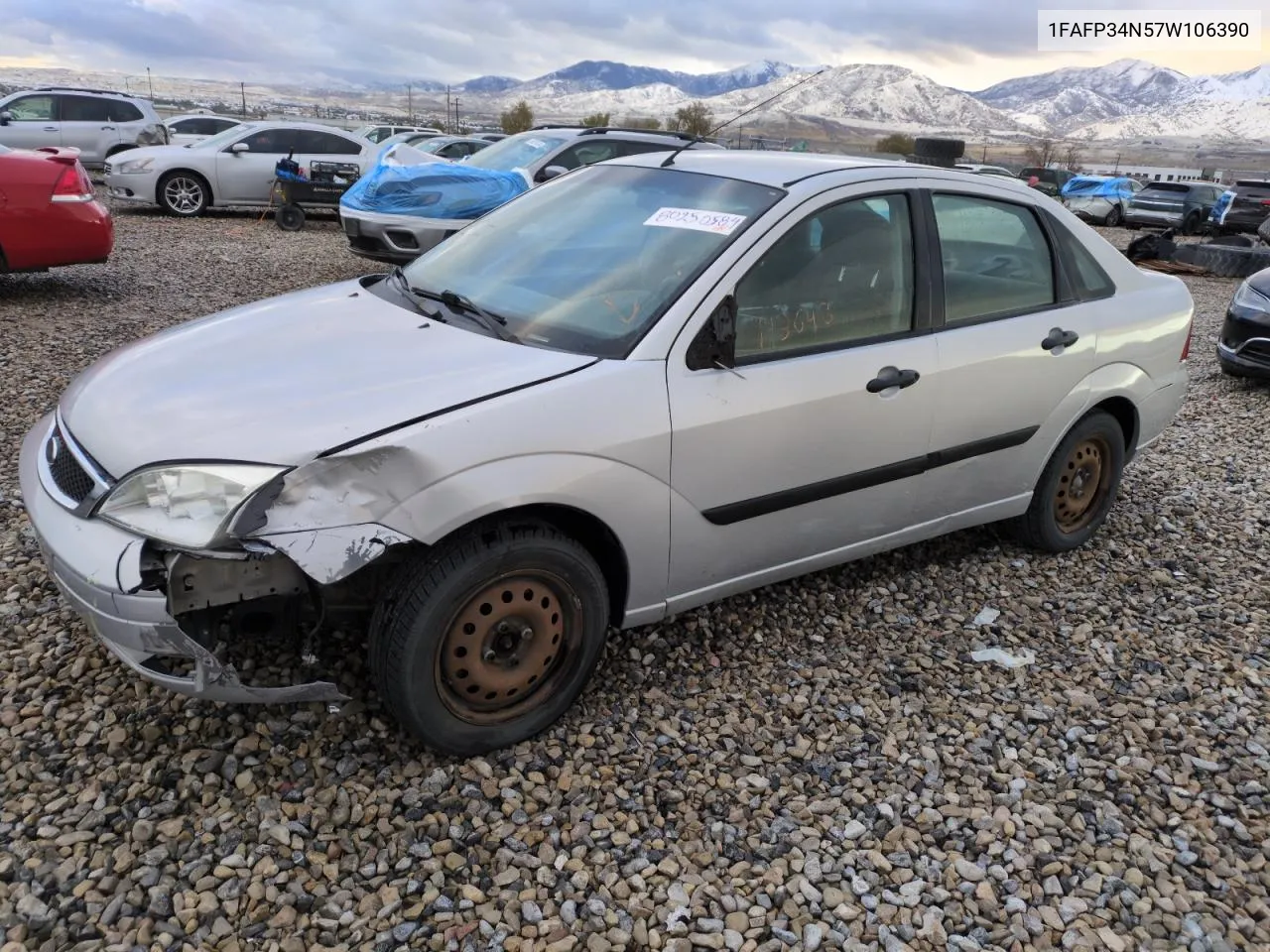 2007 Ford Focus Zx4 VIN: 1FAFP34N57W106390 Lot: 80250584