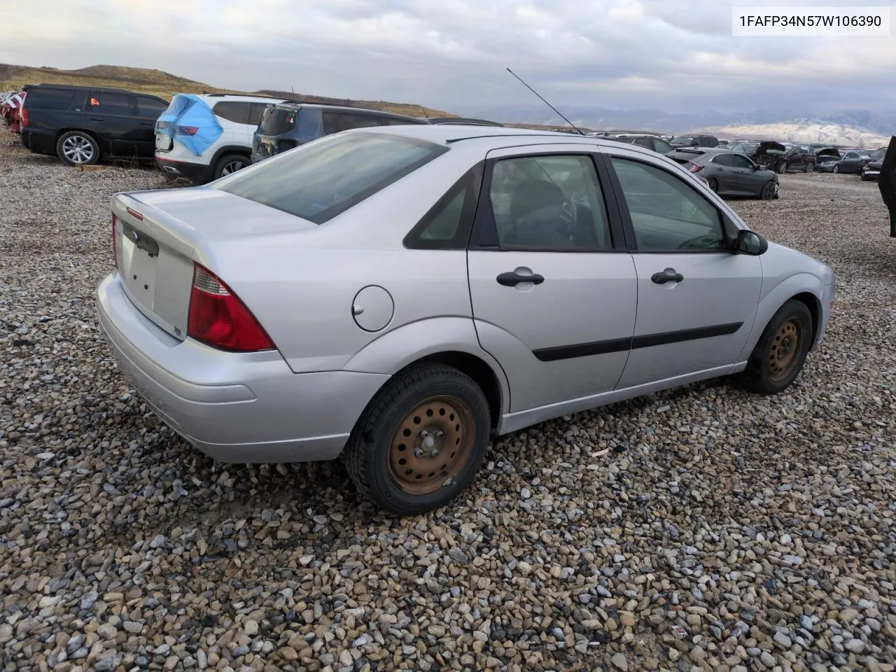 2007 Ford Focus Zx4 VIN: 1FAFP34N57W106390 Lot: 80250584