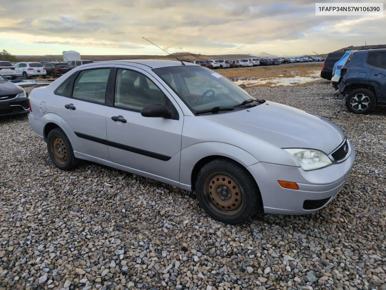 2007 Ford Focus Zx4 VIN: 1FAFP34N57W106390 Lot: 80250584