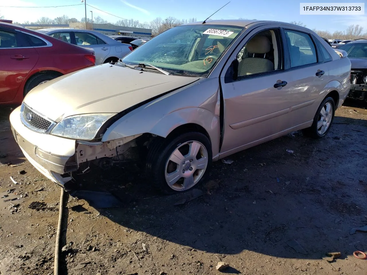 2007 Ford Focus Zx4 VIN: 1FAFP34N37W313733 Lot: 80567973