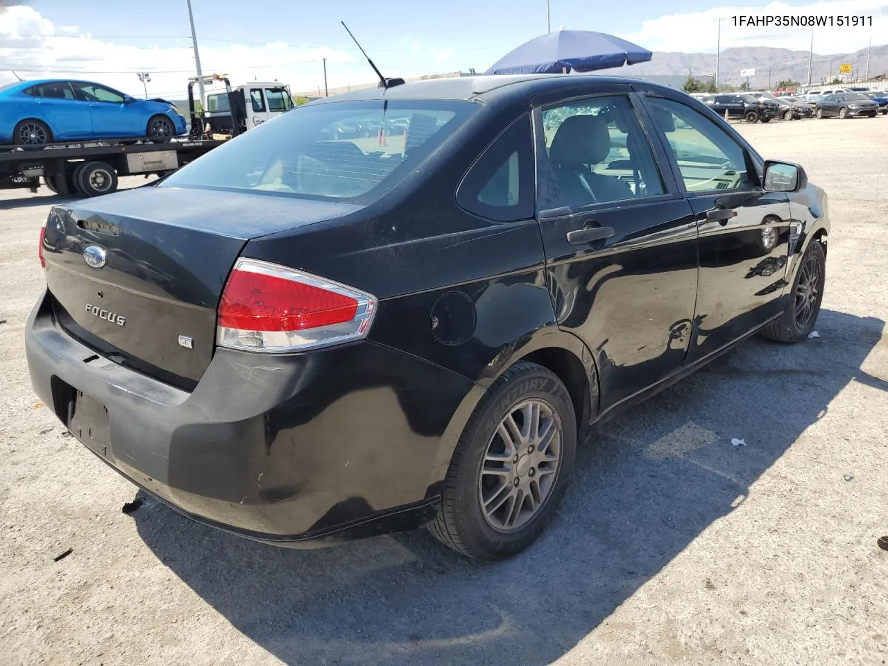 2008 Ford Focus Se VIN: 1FAHP35N08W151911 Lot: 54751794