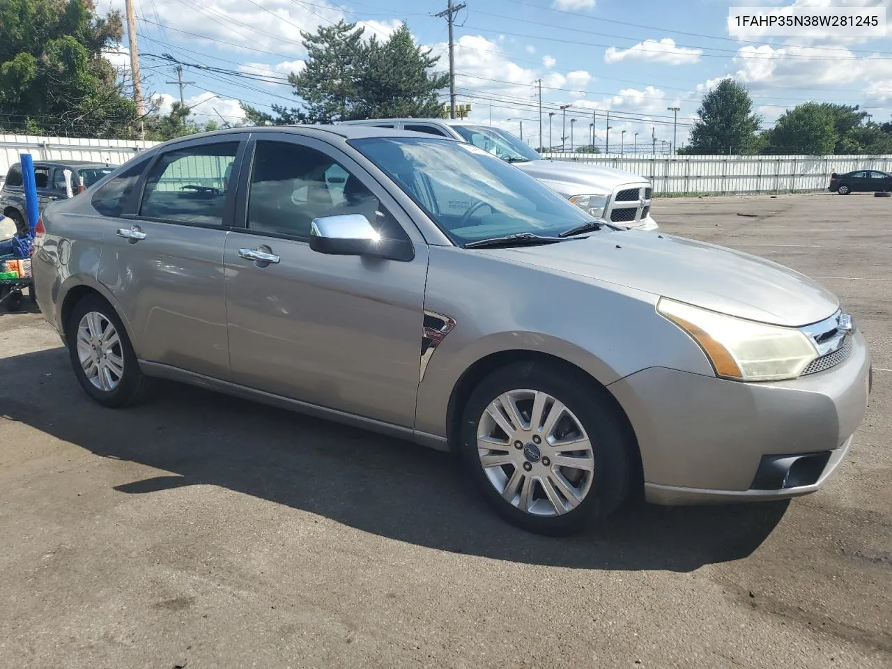 2008 Ford Focus Se VIN: 1FAHP35N38W281245 Lot: 63498504