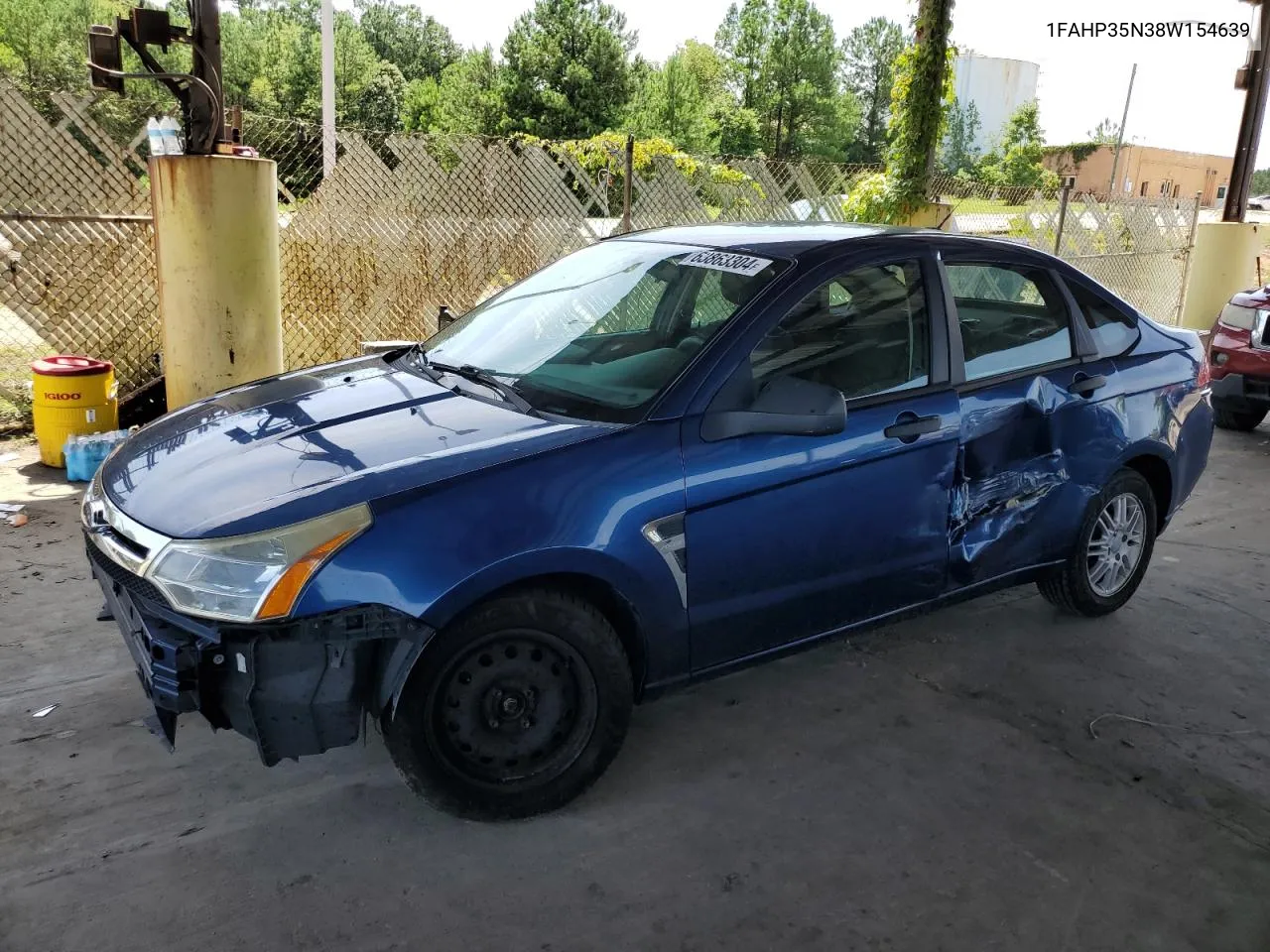 2008 Ford Focus Se VIN: 1FAHP35N38W154639 Lot: 63863304