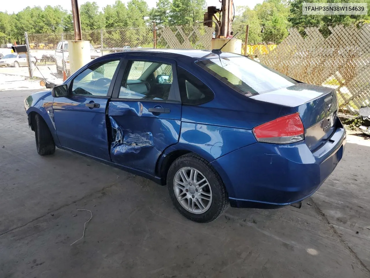 2008 Ford Focus Se VIN: 1FAHP35N38W154639 Lot: 63863304