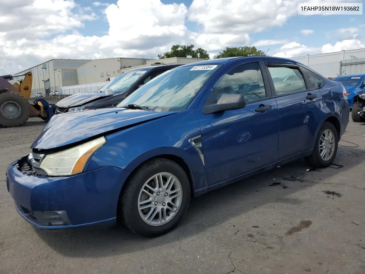 2008 Ford Focus Se VIN: 1FAHP35N18W193682 Lot: 67773384