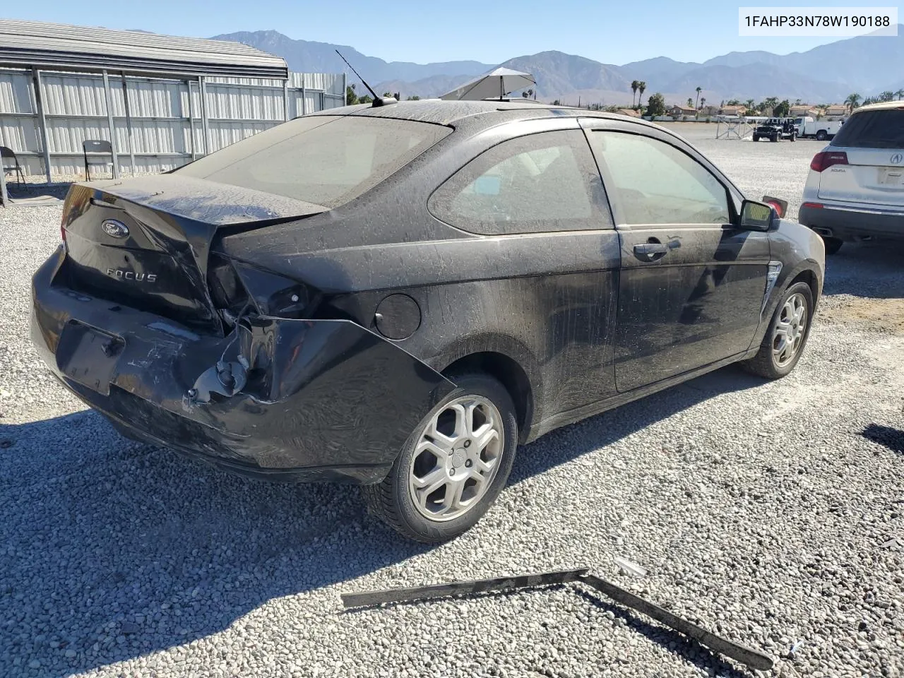 2008 Ford Focus Se VIN: 1FAHP33N78W190188 Lot: 67979394