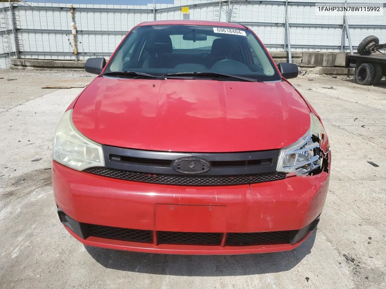 2008 Ford Focus Se VIN: 1FAHP33N78W115992 Lot: 69618404