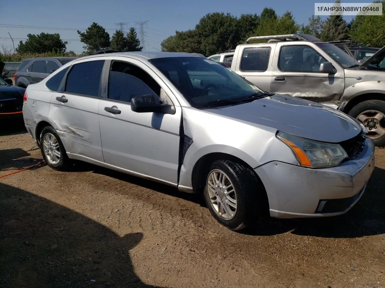 2008 Ford Focus Se VIN: 1FAHP35N88W109468 Lot: 70615284