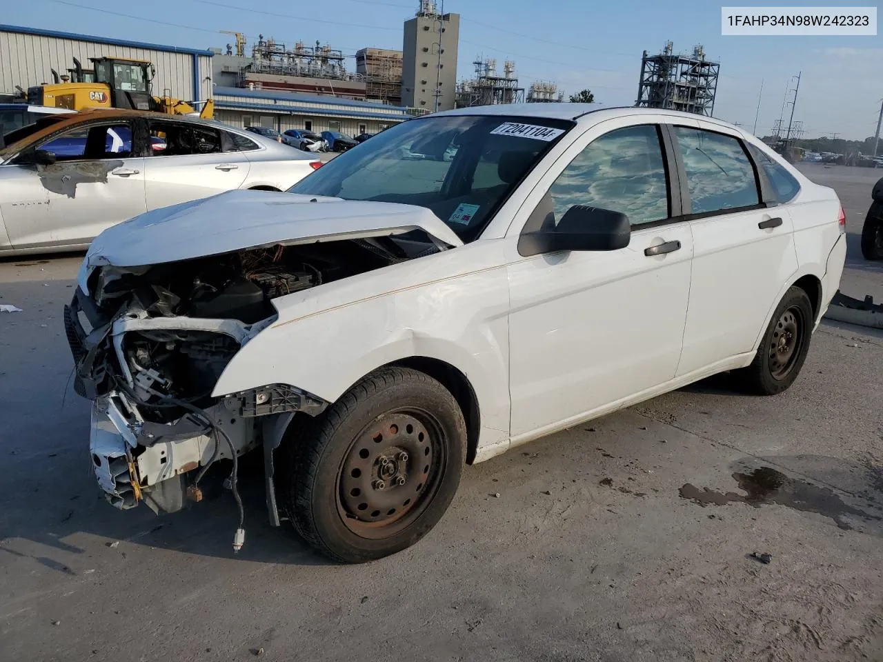 2008 Ford Focus S/Se VIN: 1FAHP34N98W242323 Lot: 72041104