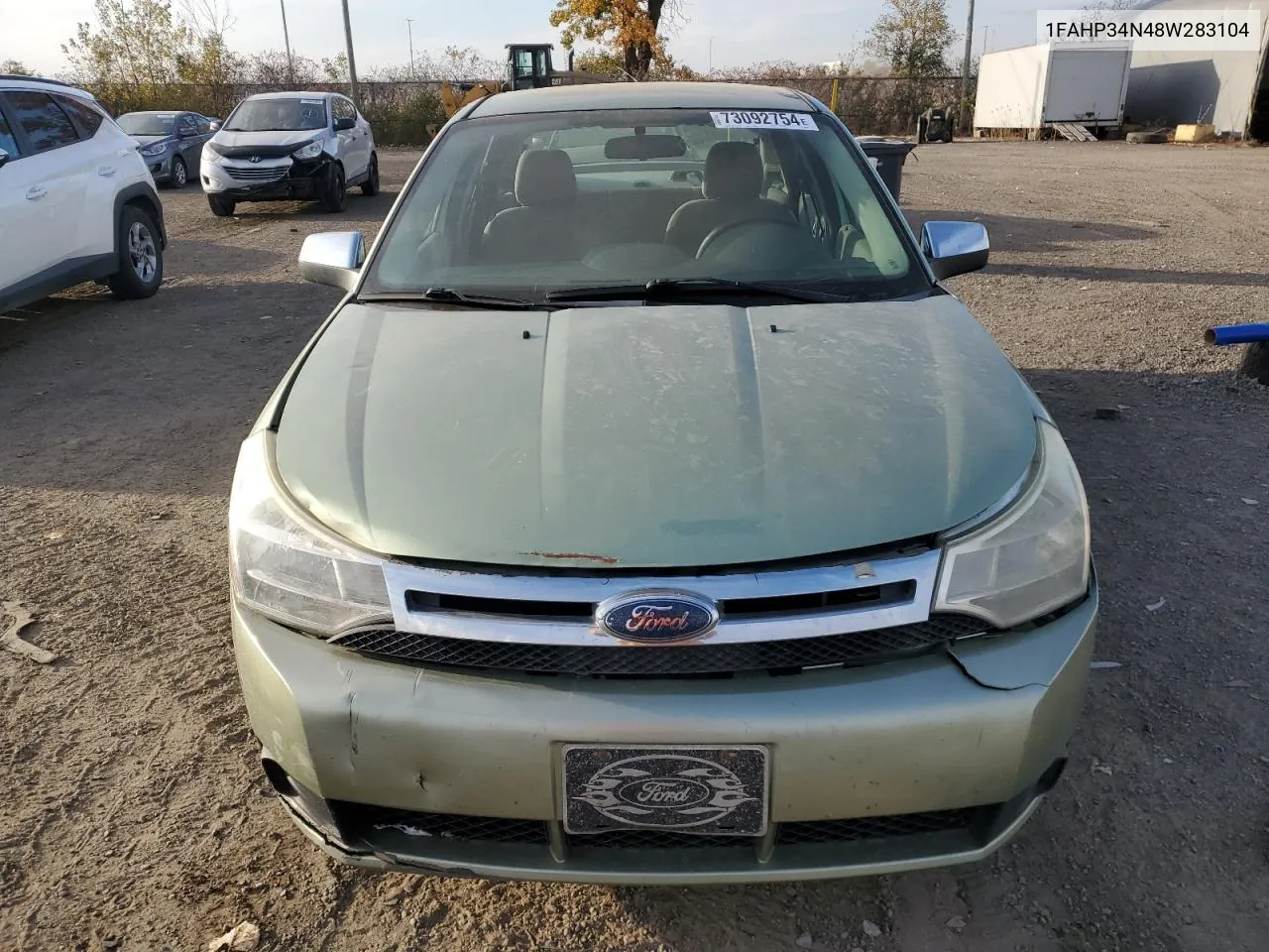 2008 Ford Focus S/Se VIN: 1FAHP34N48W283104 Lot: 73092754