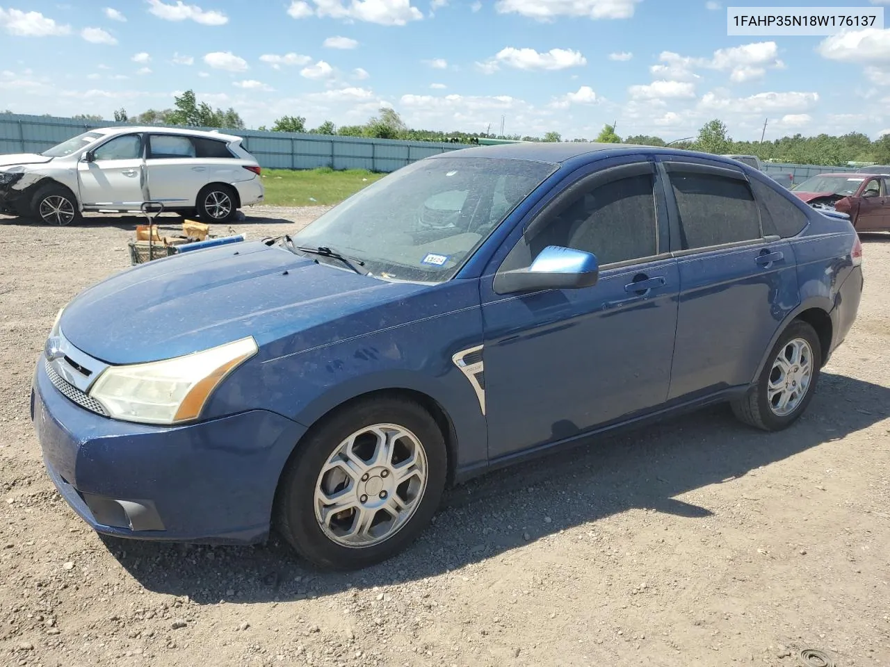 2008 Ford Focus Se VIN: 1FAHP35N18W176137 Lot: 73310244