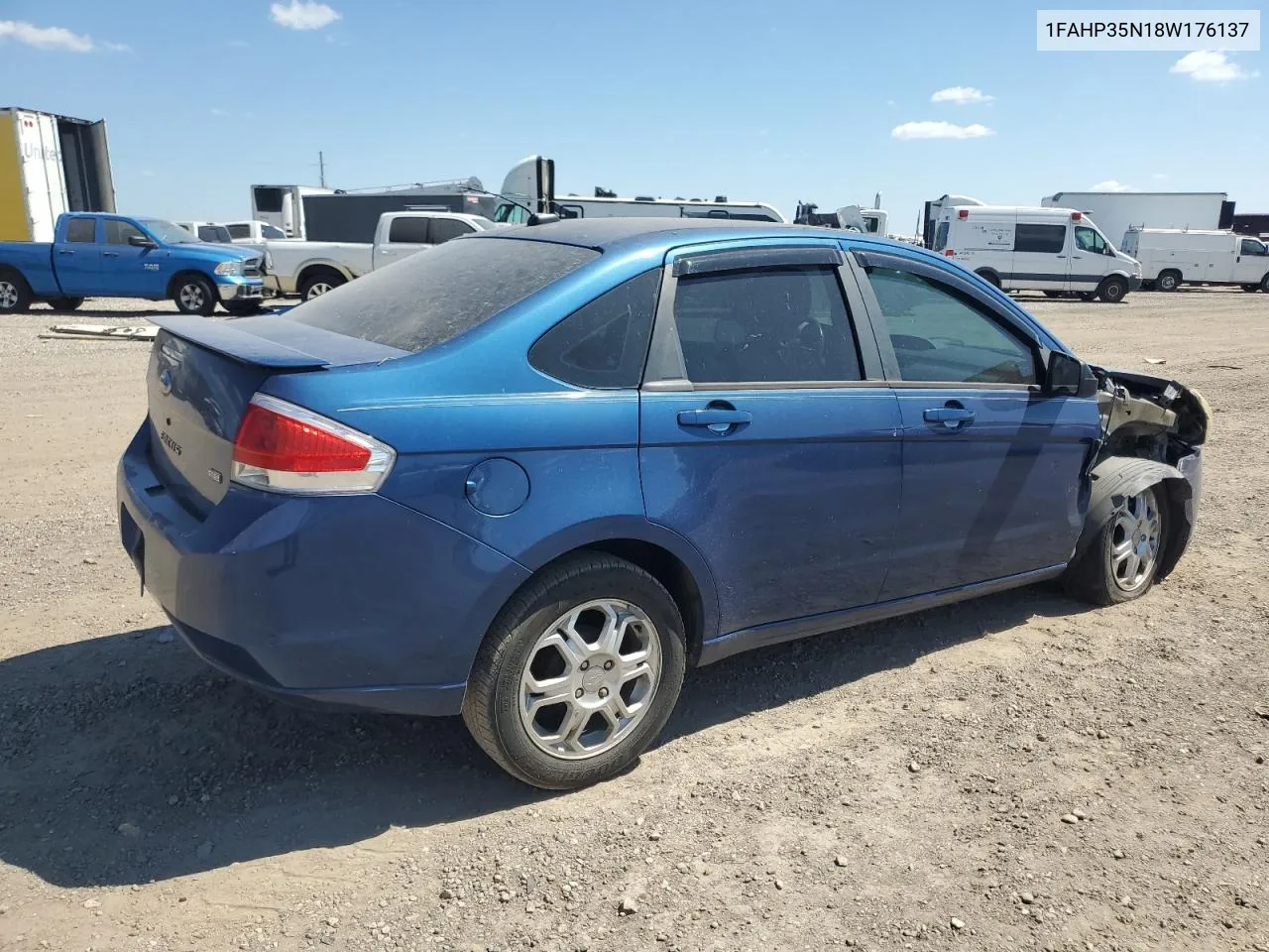 2008 Ford Focus Se VIN: 1FAHP35N18W176137 Lot: 73310244