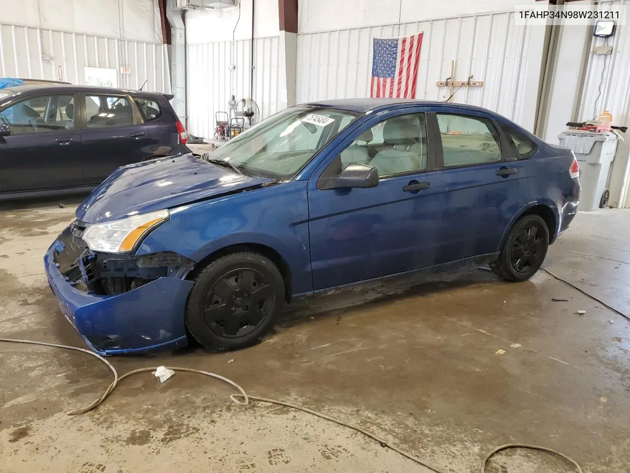 2008 Ford Focus S/Se VIN: 1FAHP34N98W231211 Lot: 75745404