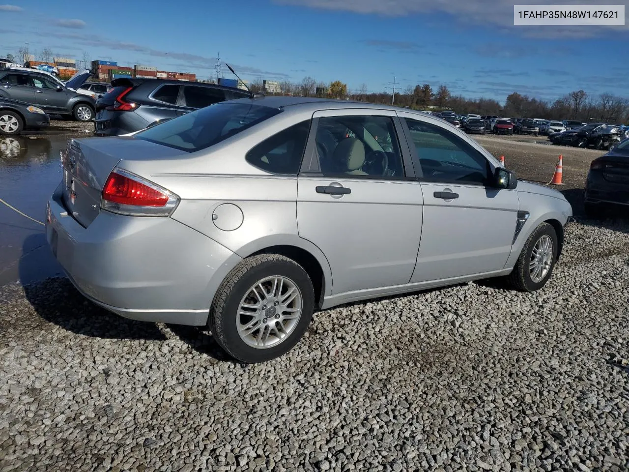 2008 Ford Focus Se VIN: 1FAHP35N48W147621 Lot: 77935884