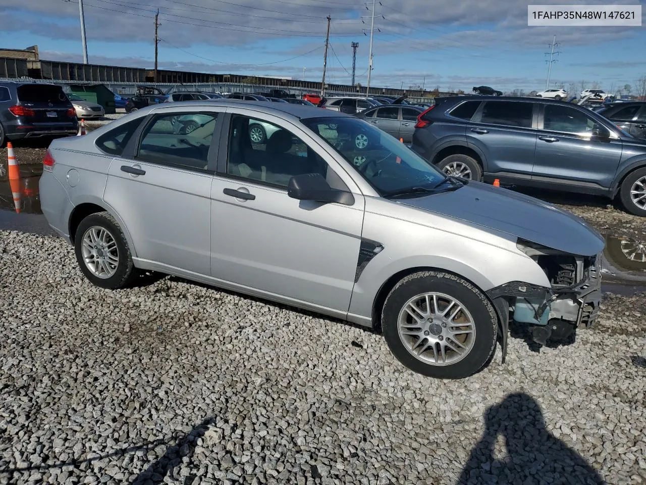 2008 Ford Focus Se VIN: 1FAHP35N48W147621 Lot: 77935884