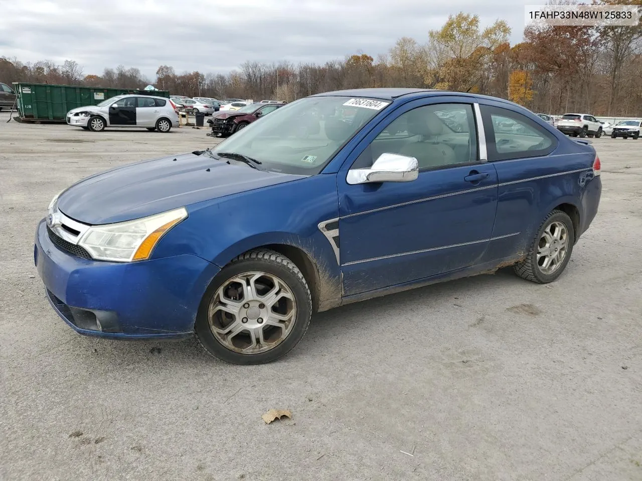 2008 Ford Focus Se VIN: 1FAHP33N48W125833 Lot: 78631604