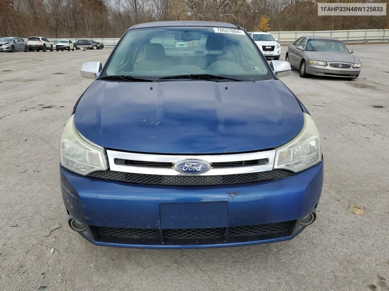 2008 Ford Focus Se VIN: 1FAHP33N48W125833 Lot: 78631604