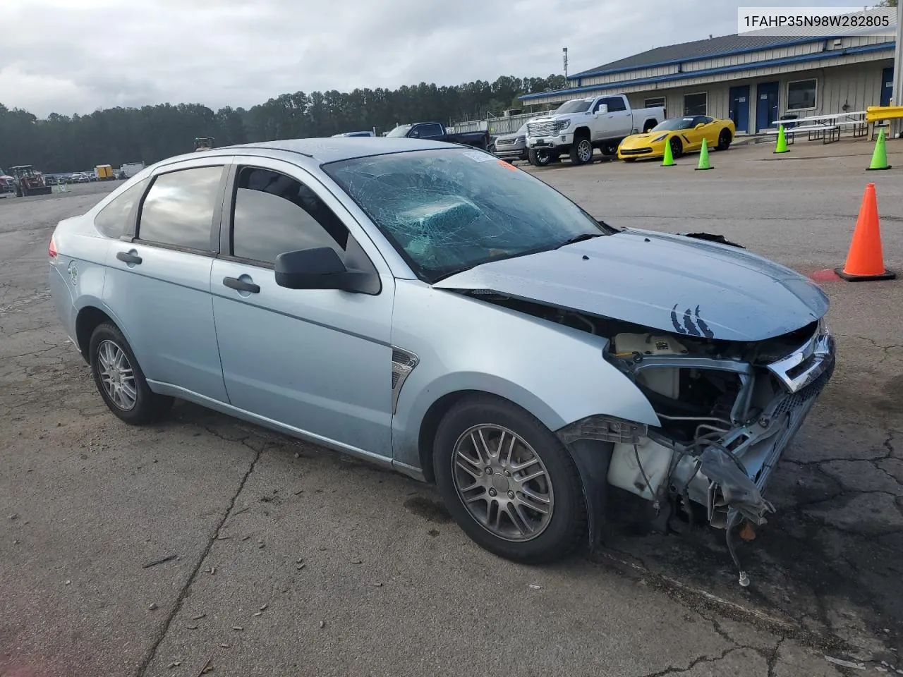 2008 Ford Focus Se VIN: 1FAHP35N98W282805 Lot: 79741304