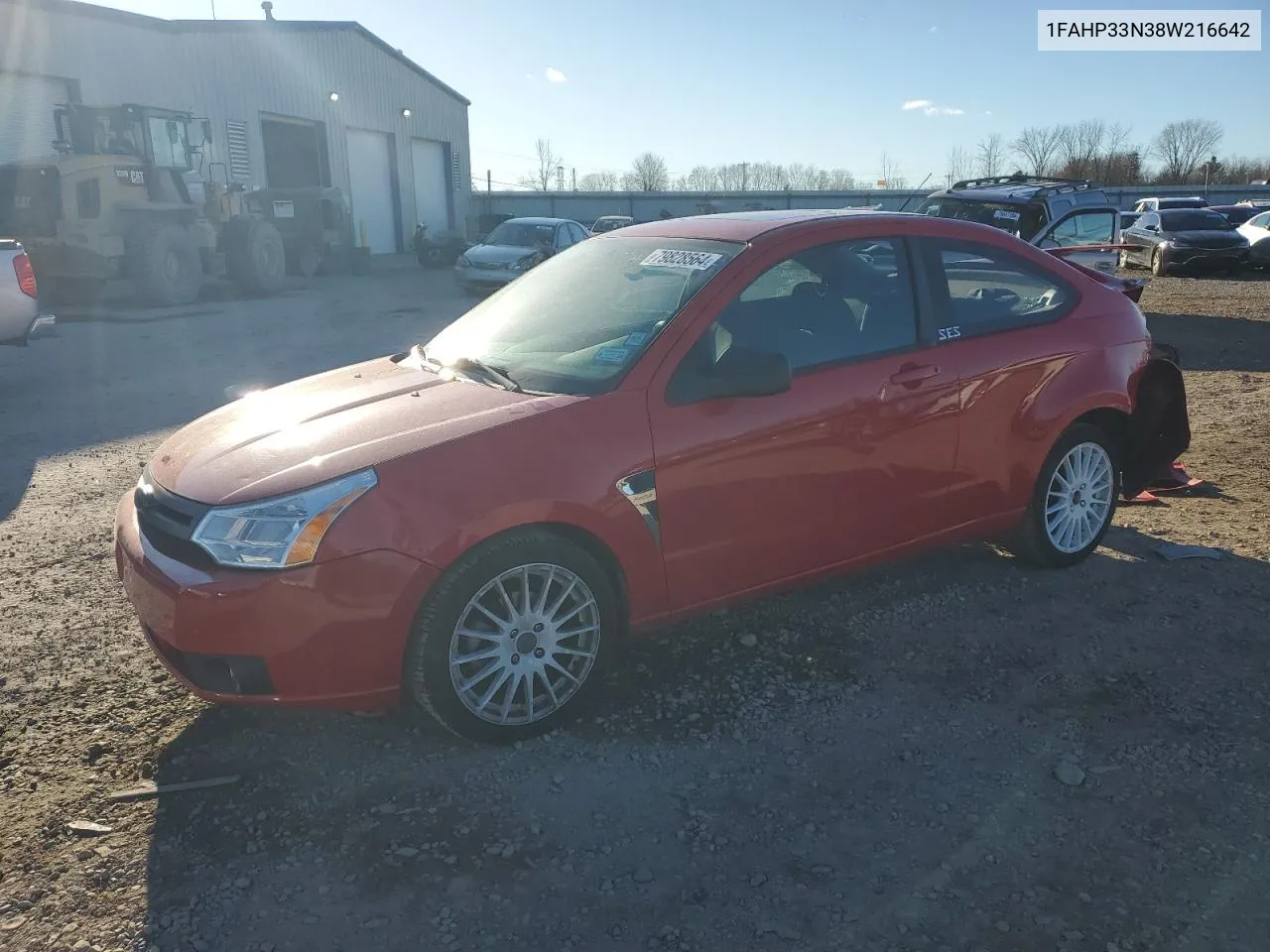 2008 Ford Focus Se VIN: 1FAHP33N38W216642 Lot: 79828564