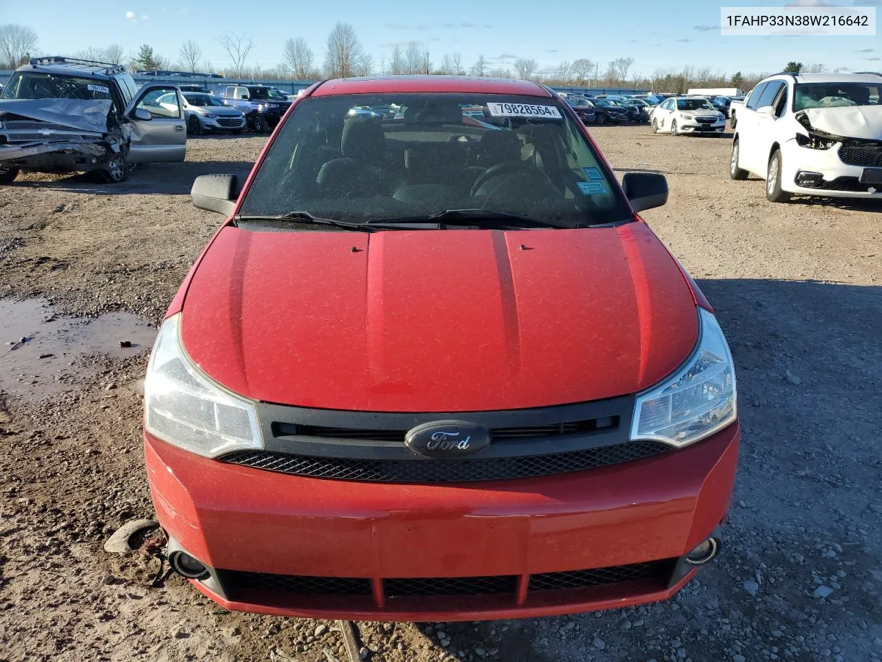 2008 Ford Focus Se VIN: 1FAHP33N38W216642 Lot: 79828564