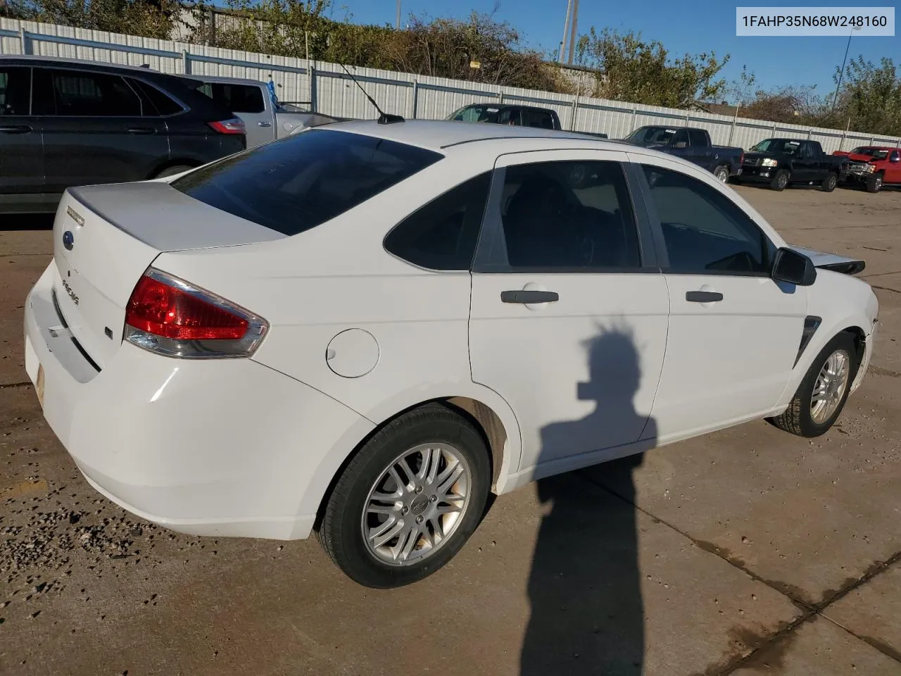 2008 Ford Focus Se VIN: 1FAHP35N68W248160 Lot: 79872444