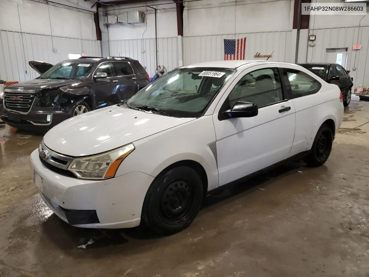 2008 Ford Focus S/Se VIN: 1FAHP32N08W286603 Lot: 80051964