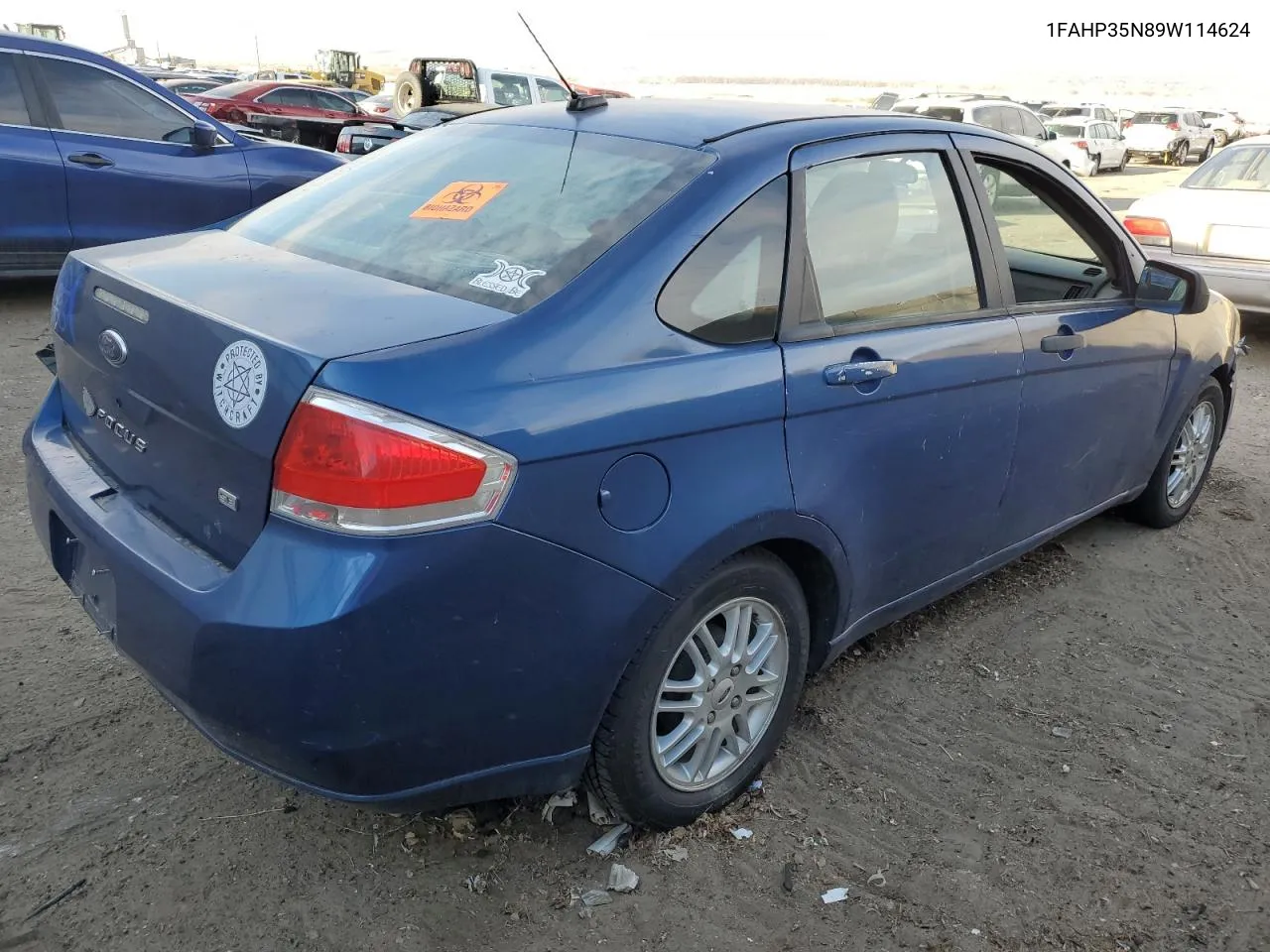 2009 Ford Focus Se VIN: 1FAHP35N89W114624 Lot: 44796434