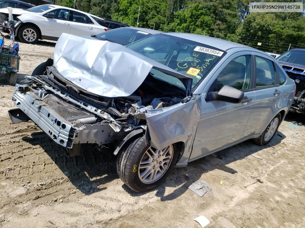 2009 Ford Focus Se VIN: 1FAHP35N29W145738 Lot: 67157764