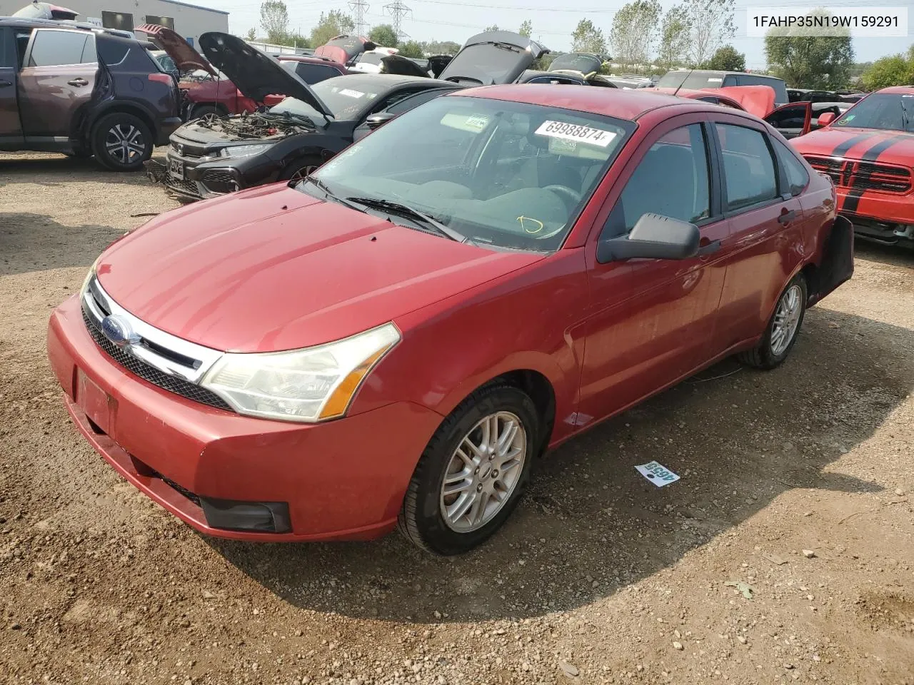 2009 Ford Focus Se VIN: 1FAHP35N19W159291 Lot: 69988874