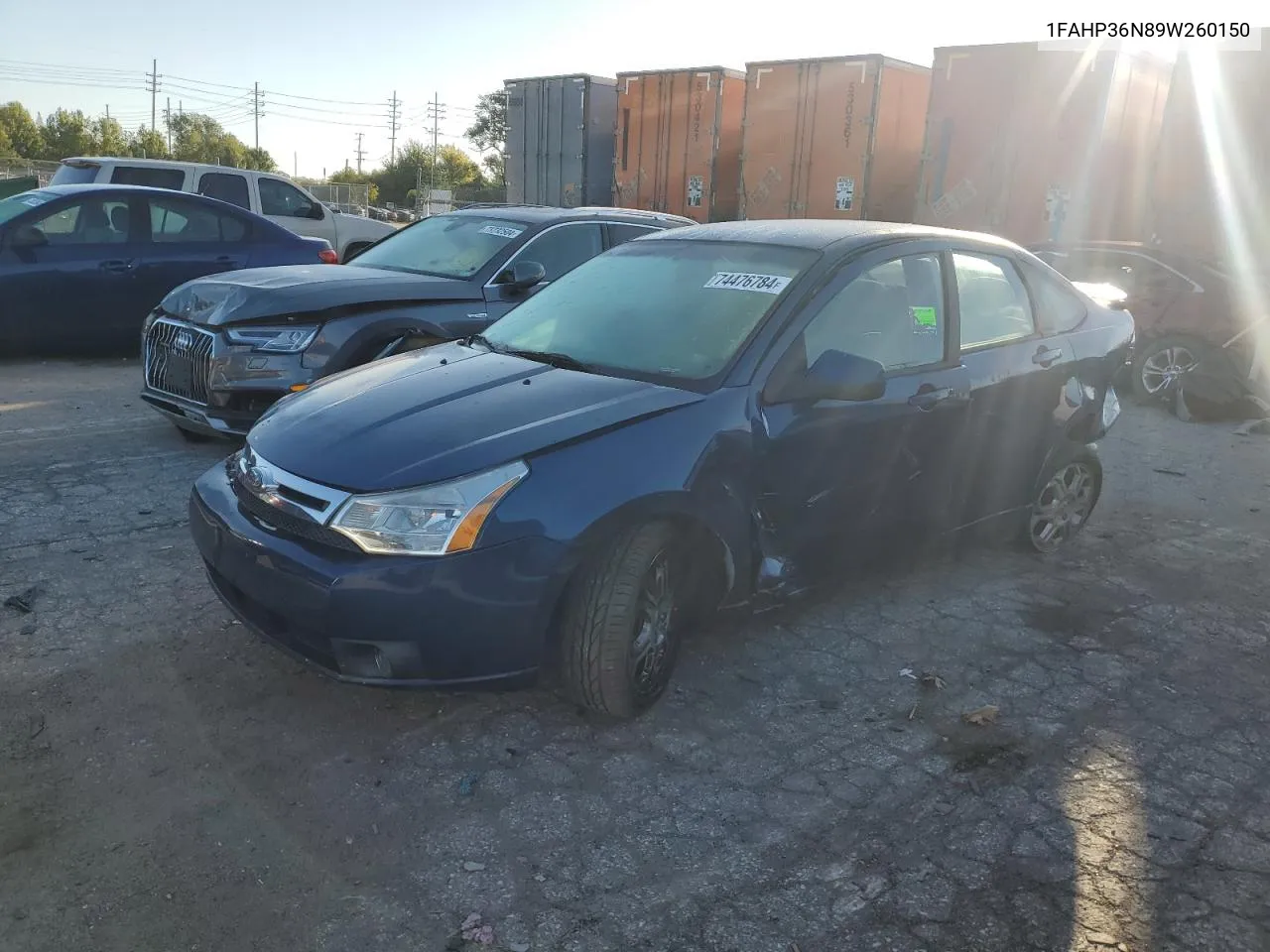 2009 Ford Focus Ses VIN: 1FAHP36N89W260150 Lot: 74476784