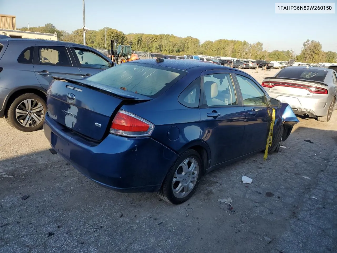 2009 Ford Focus Ses VIN: 1FAHP36N89W260150 Lot: 74476784