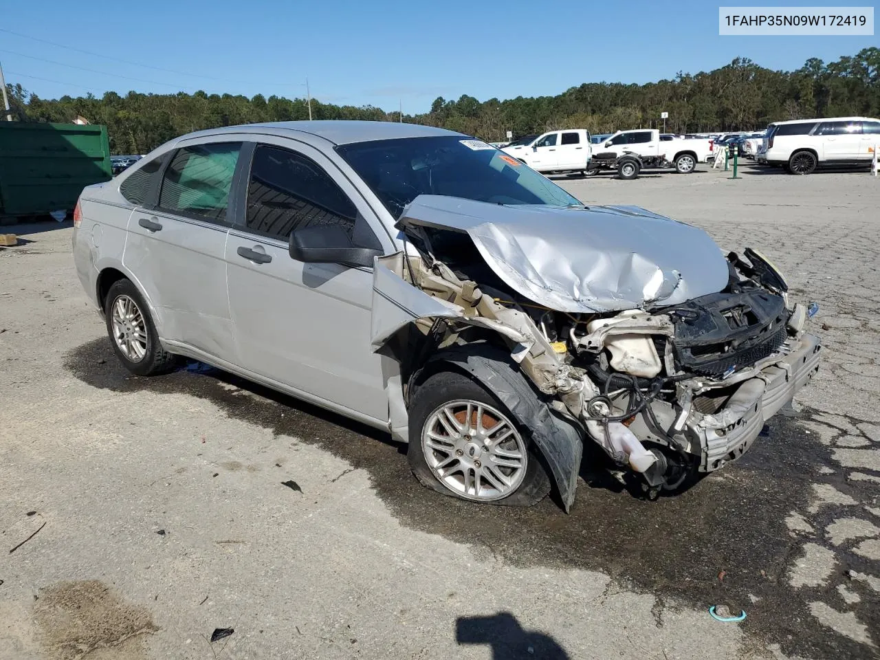 2009 Ford Focus Se VIN: 1FAHP35N09W172419 Lot: 74888694