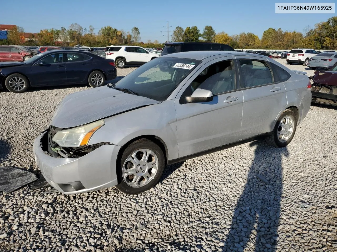 2009 Ford Focus Ses VIN: 1FAHP36N49W165925 Lot: 76530744