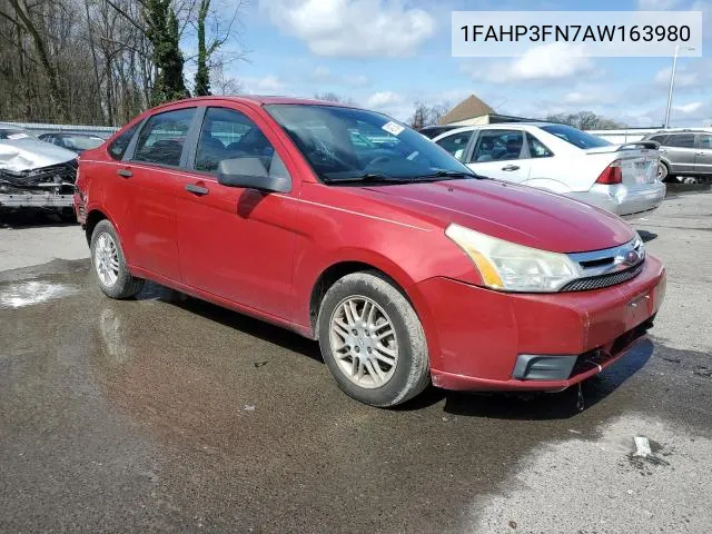 2010 Ford Focus Se VIN: 1FAHP3FN7AW163980 Lot: 53564084