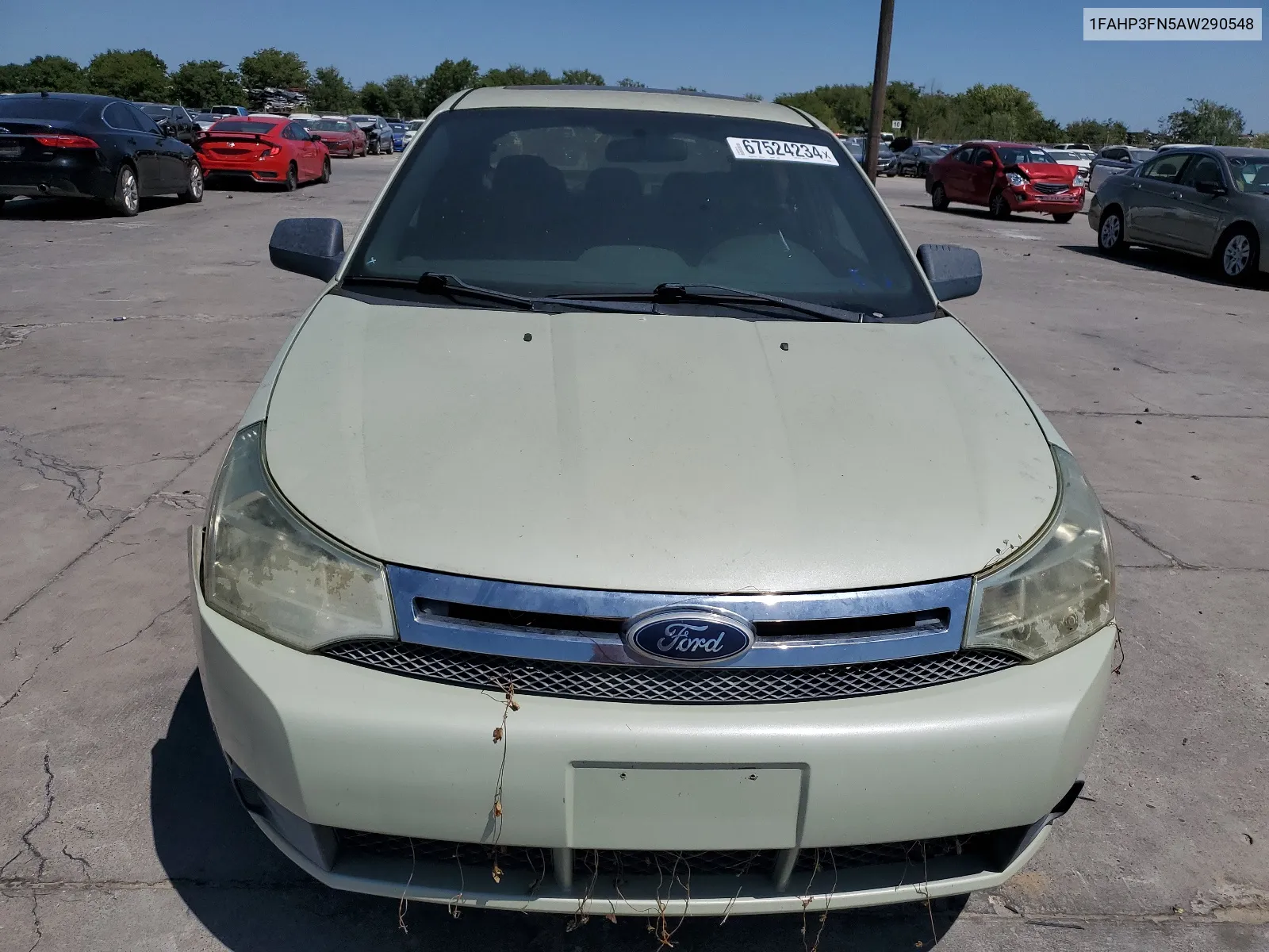 2010 Ford Focus Se VIN: 1FAHP3FN5AW290548 Lot: 67524234