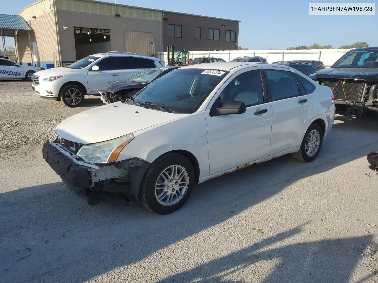 2010 Ford Focus Se VIN: 1FAHP3FN7AW198728 Lot: 70626534