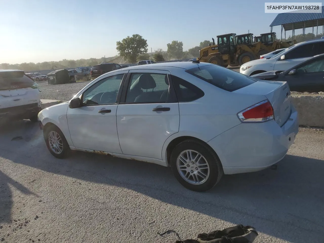 2010 Ford Focus Se VIN: 1FAHP3FN7AW198728 Lot: 70626534