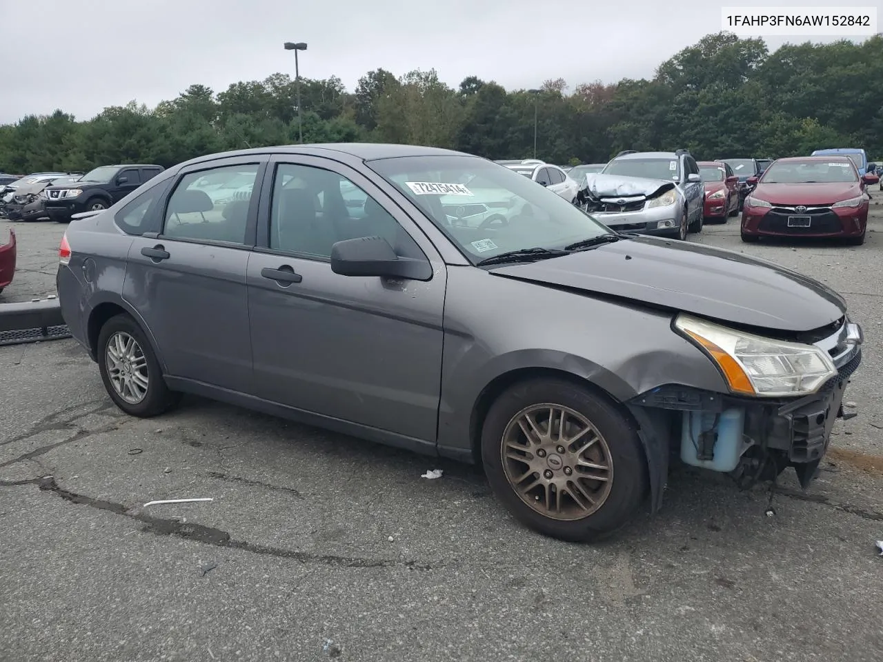 2010 Ford Focus Se VIN: 1FAHP3FN6AW152842 Lot: 72475414