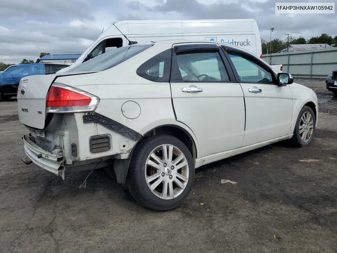 2010 Ford Focus Sel VIN: 1FAHP3HNXAW105942 Lot: 73747894